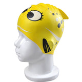 Maxbell Kids Silicone Swimming Cap Waterproof Beach Bathing Hat Bobofish Yellow