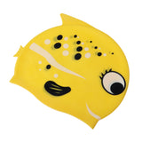 Maxbell Kids Silicone Swimming Cap Waterproof Beach Bathing Hat Bobofish Yellow