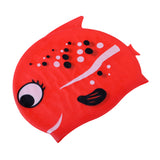 Maxbell Kids Silicone Swimming Cap Waterproof Beach Bathing Hat Bobofish Red