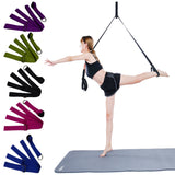 Maxbell Adjust Yoga Ballet Dance Leg Stretcher Door Band Foot Fitness Belt Black