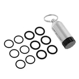 Maxbell Mini Aluminum Scuba Diving Tanks with 12 O Rings Dive Key Chain Silver