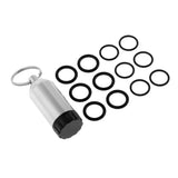 Maxbell Mini Aluminum Scuba Diving Tanks with 12 O Rings Dive Key Chain Silver