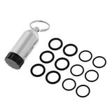 Maxbell Mini Aluminum Scuba Diving Tanks with 12 O Rings Dive Key Chain Silver