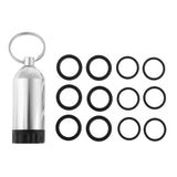 Maxbell Mini Aluminum Scuba Diving Tanks with 12 O Rings Dive Key Chain Silver