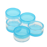 Maxbell 5pcs 10g Cosmetic Empty Jars Pots Eyeshadow Cream Powder Container Blue