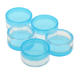 Maxbell 5pcs 10g Cosmetic Empty Jars Pots Eyeshadow Cream Powder Container Blue