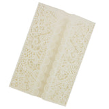Maxbell 20Pcs Lace Decor Elegant Laser Cut Wedding Party Invitation Cards White