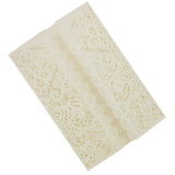 Maxbell 20Pcs Lace Decor Elegant Laser Cut Wedding Party Invitation Cards White