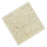Maxbell 20Pcs Square Elegant Laser Cut Balloon Wedding Party Invitation Cards White