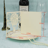 Maxbell 20Pcs Square Elegant Laser Cut Balloon Wedding Party Invitation Cards White