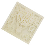 Maxbell 20Pcs Square Elegant Laser Cut Balloon Wedding Party Invitation Cards White