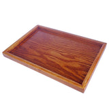Maxbell Natural Wood Serving Tray SPA Tea Food Server Dishes Platter Brown Plate-M