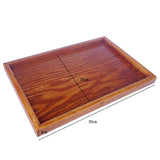 Maxbell Natural Wood Serving Tray SPA Tea Food Server Dishes Platter Brown Plate-M