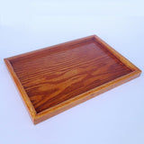 Maxbell Natural Wood Serving Tray SPA Tea Food Server Dishes Platter Brown Plate-M