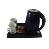 Maxbell Natural Wood Serving Tray SPA Tea Food Server Dishes Platter Black Plate-L