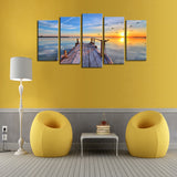 Maxbell 20cm Canvas Modern Decor Wall Art Painting Picture Sunset Scenery Print