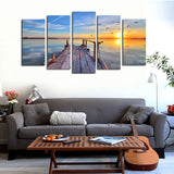 Maxbell 20cm Canvas Modern Decor Wall Art Painting Picture Sunset Scenery Print
