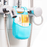 Maxbell Hanging Strainer Kitchen Sink Sponge Holder Bathroom Organizer Box Blue