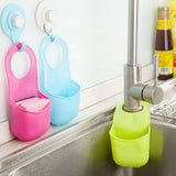 Maxbell Hanging Strainer Kitchen Sink Sponge Holder Bathroom Organizer Box Blue