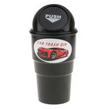 Maxbell Mini Dustbin Trash Bin Rubbish Garbage Can Storage Box for Car Truck - Black