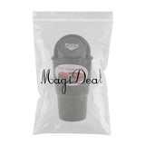 Maxbell Mini Dustbin Trash Bin Rubbish Garbage Can Storage Box for Car Truck - Black