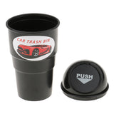 Maxbell Mini Dustbin Trash Bin Rubbish Garbage Can Storage Box for Car Truck - Black