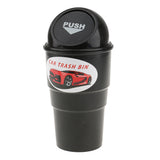 Maxbell Mini Dustbin Trash Bin Rubbish Garbage Can Storage Box for Car Truck - Black
