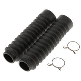 Maxbell Pair Motorcycle Front Fork Soft Rubber Boots Dust Cover 210x45x30mm - Black