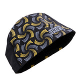 Maxbell PU Swimming Cap Waterproof Bathing Hat for Adults Kid Black +Yellow Windmill