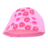 Maxbell PU Swimming Cap Waterproof Bathing Hat for Adults Kid Pink + Red Rose