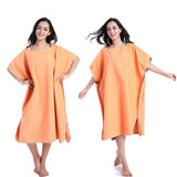 Maxbell Beach Bath Surf Swim Poncho Robe With Hood Wetsuit Changing Towel Orange