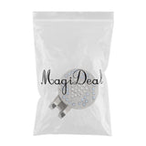 Maxbell Golf Ball Marker Crystal Drill Cap Clip Marker for Golf Cap Visor White