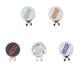 Maxbell Golf Ball Marker Crystal Drill Cap Clip Marker for Golf Cap Visor White