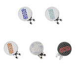 Maxbell Golf Ball Marker Crystal Drill Cap Clip Marker for Golf Cap Visor White