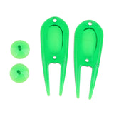 Maxbell 10 Pieces Plastic Golf Divot Repair Tool with Ball Marker Golfer Tools Green