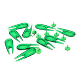 Maxbell 10 Pieces Plastic Golf Divot Repair Tool with Ball Marker Golfer Tools Green