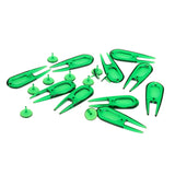 Maxbell 10 Pieces Plastic Golf Divot Repair Tool with Ball Marker Golfer Tools Green