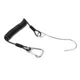 Maxbell Scuba Diving Dive Reef Hook with Retractable Coil Lanyard Attachment black