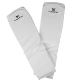 Maxbell Taekwondo Karate MMA Shin Instep Protector Leg Foot Guard Cloth Pad L White