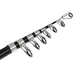 Maxbell Carbon Fiber Mini Telescopic Fishing Rod Travel Spinning Pole Saltwater 1.8m