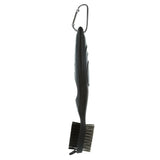 Maxbell 2 Side Golf Club Cleaning Brush Golfer Tool with Retractable Cord Grey Black