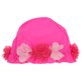 Maxbell Kids Childrens Childs 0-6 Years Flower Fabric Swimming Hat Swim Cap Rose