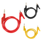 Maxbell Stackable Banana Plug to Alligator Clip Cable Multimeter Test Lead Cord Red