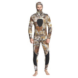 Maxbell Men Wetsuit Two-piece Suit Super Stretch for Diving Swimming Camouflage XXL