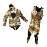 Maxbell Men Wetsuit Two-piece Suit Super Stretch for Diving Swimming Camouflage L