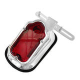 Maxbell Aluminum Motorcycle Chrome Red Tombstone Brake Tail Light Signal For Harley