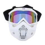 Maxbell Detachable Motorcycle Helmet Face Mask Windproof Dustproof Goggles Type 3