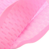 Maxbell Adult Silicone Swimming Long Hair Bubble Cap Ear Wrap Waterproof Hat pink