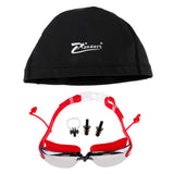 Maxbell Anti Fog Swimming Goggles with Case + Swim Cap + Nose Clip + Ear Plugs Red