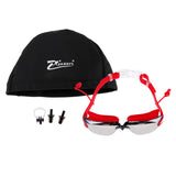 Maxbell Anti Fog Swimming Goggles with Case + Swim Cap + Nose Clip + Ear Plugs Red